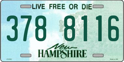 NH license plate 3788116