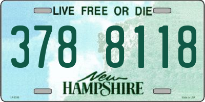 NH license plate 3788118