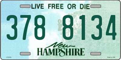 NH license plate 3788134