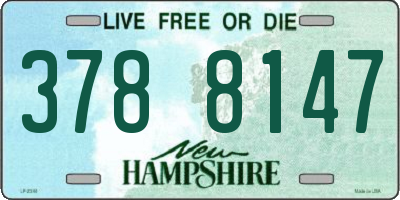 NH license plate 3788147