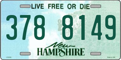 NH license plate 3788149