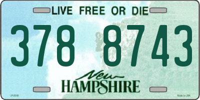 NH license plate 3788743