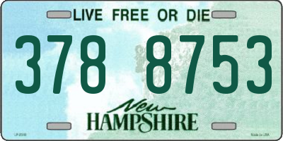 NH license plate 3788753