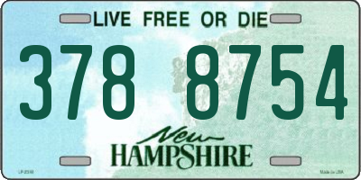 NH license plate 3788754