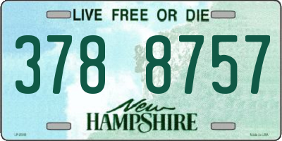 NH license plate 3788757