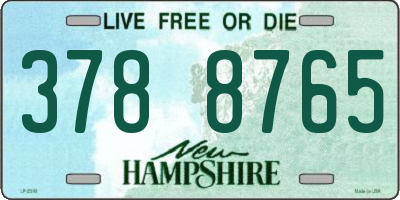 NH license plate 3788765