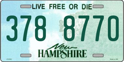 NH license plate 3788770