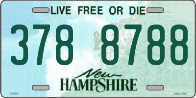 NH license plate 3788788
