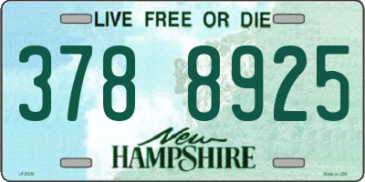 NH license plate 3788925