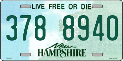 NH license plate 3788940