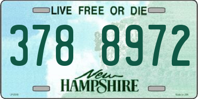 NH license plate 3788972