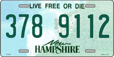 NH license plate 3789112