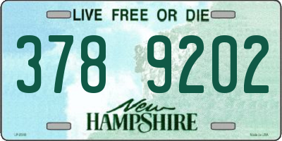 NH license plate 3789202
