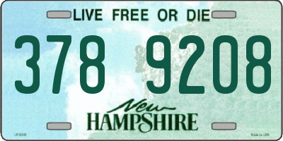 NH license plate 3789208