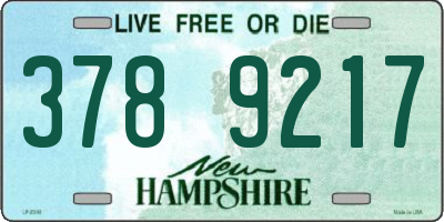 NH license plate 3789217