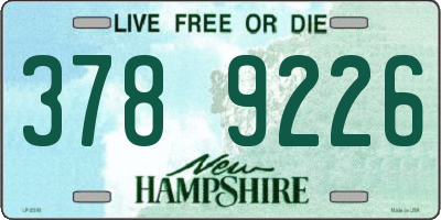 NH license plate 3789226
