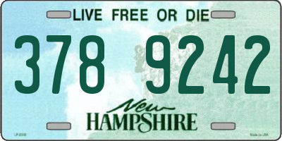 NH license plate 3789242