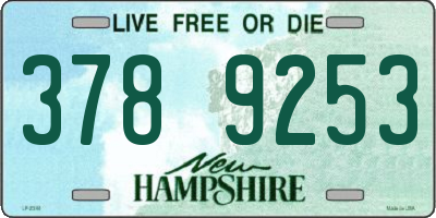 NH license plate 3789253