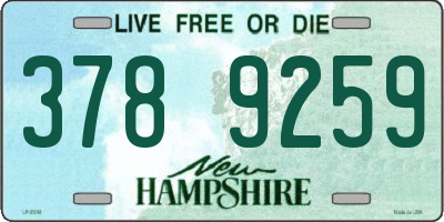 NH license plate 3789259
