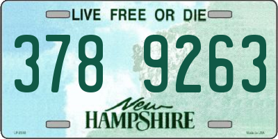 NH license plate 3789263