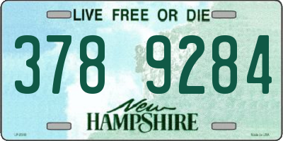 NH license plate 3789284