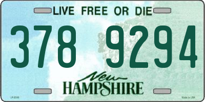 NH license plate 3789294