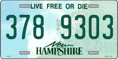 NH license plate 3789303