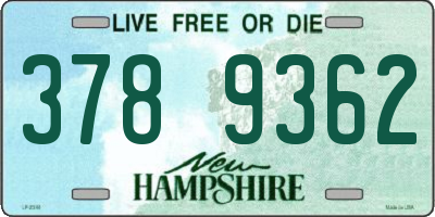 NH license plate 3789362