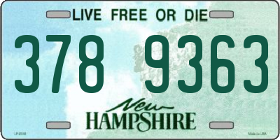 NH license plate 3789363