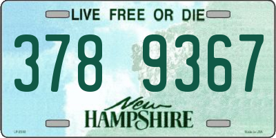 NH license plate 3789367