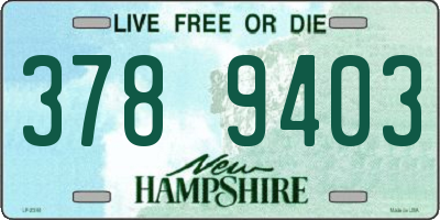 NH license plate 3789403