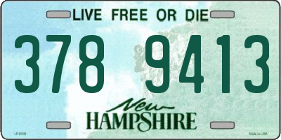 NH license plate 3789413