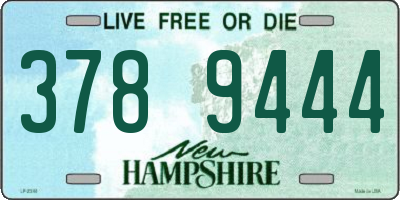 NH license plate 3789444
