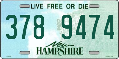 NH license plate 3789474