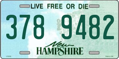 NH license plate 3789482