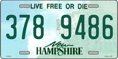 NH license plate 3789486