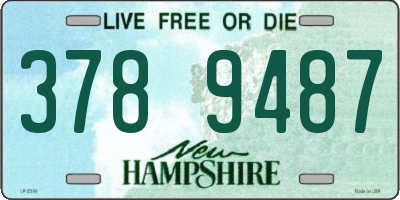 NH license plate 3789487