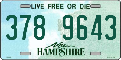NH license plate 3789643