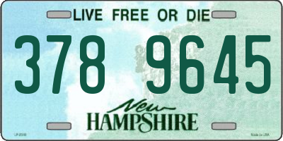 NH license plate 3789645
