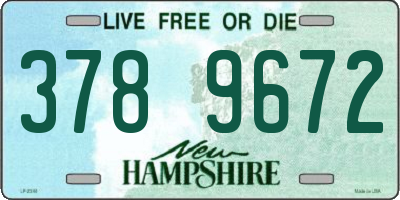 NH license plate 3789672