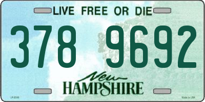 NH license plate 3789692