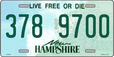 NH license plate 3789700