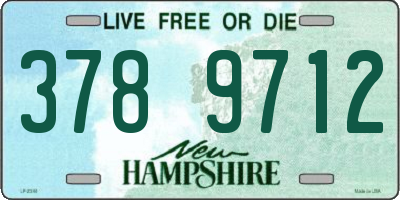 NH license plate 3789712