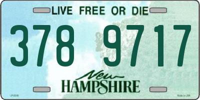 NH license plate 3789717
