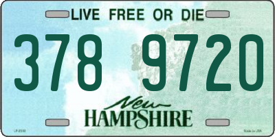 NH license plate 3789720