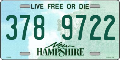NH license plate 3789722