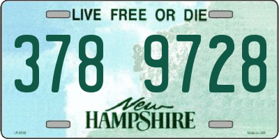 NH license plate 3789728