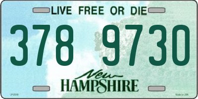 NH license plate 3789730