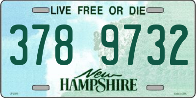 NH license plate 3789732