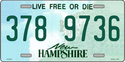 NH license plate 3789736
